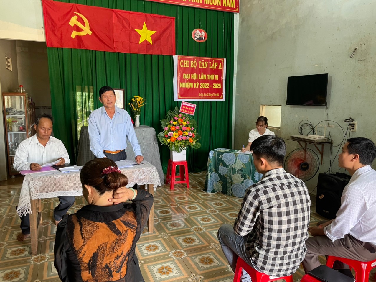Chi bộ thôn Tân Lập A, xã Hoà An tổ chức đại hội lần thứ VI
